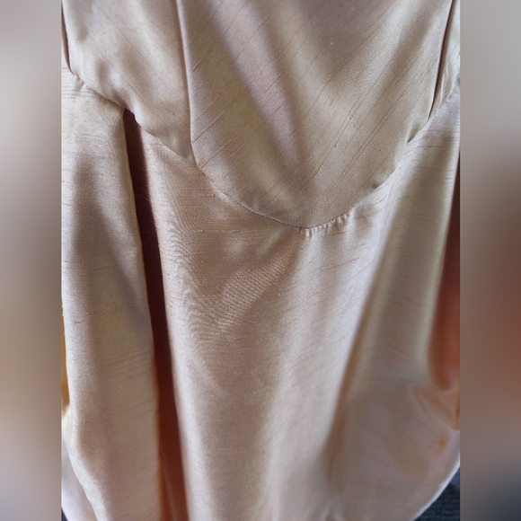 Exquisite Gold Silk Gown M handmade vintage costume base - Picture 4 of 11